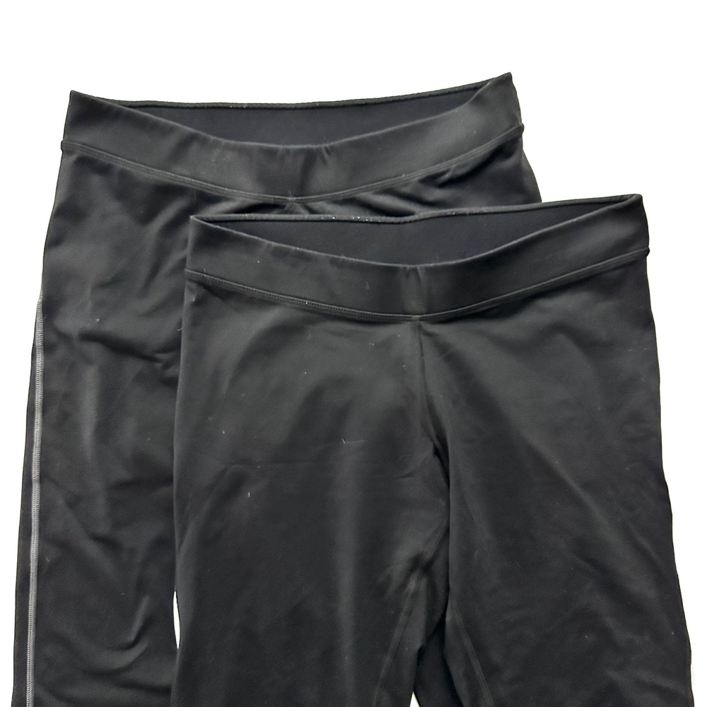 Hylete Womens L Black Capri Leggings Bundle Lot 2 Athletic Training Tightsh